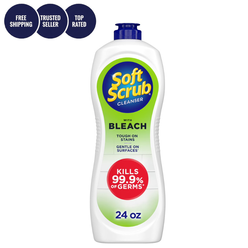 Soft Scrub with Bleach Cleaner 24 oz Bathroom & Kitchen Surface Cleaner