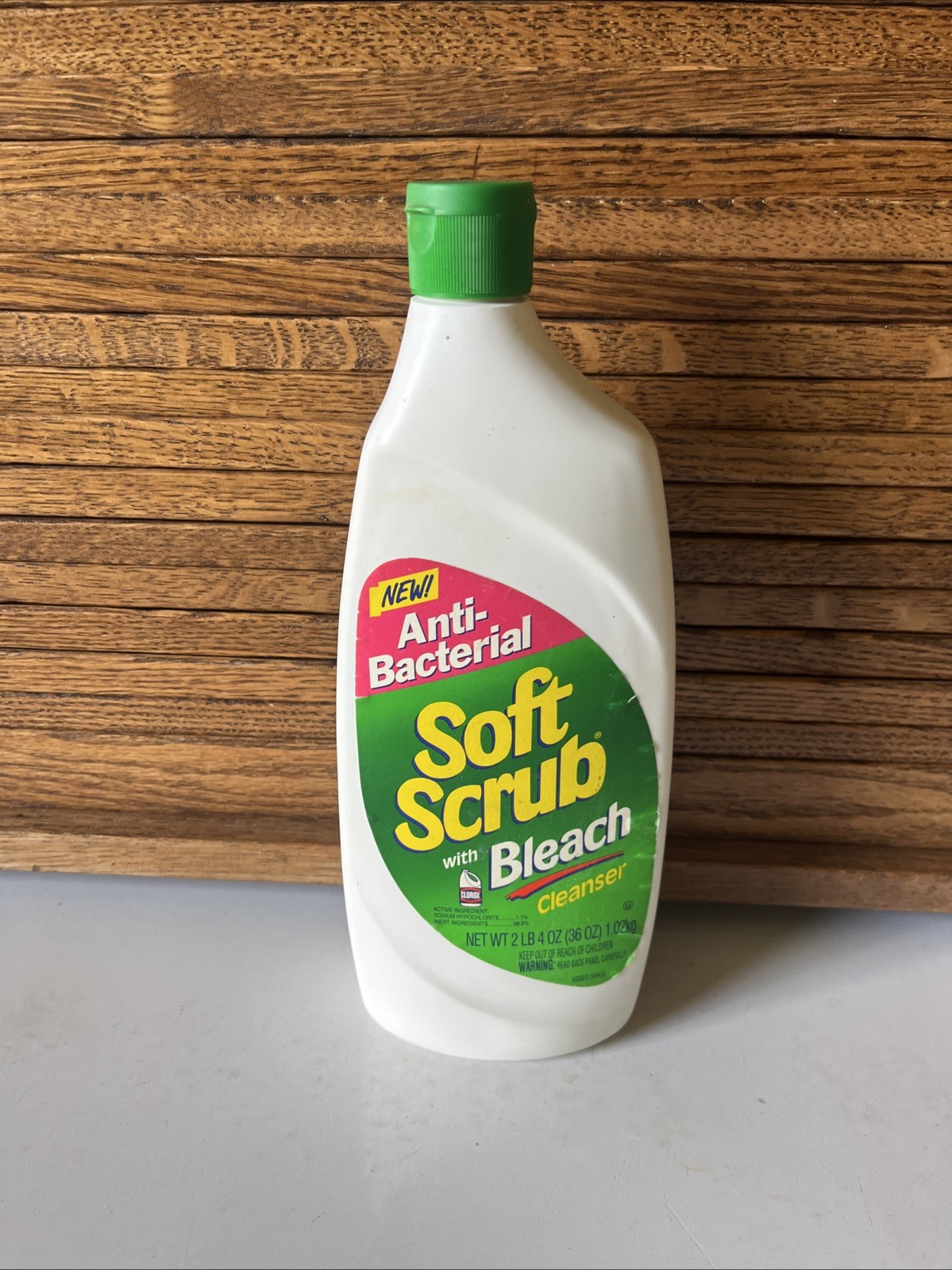 Soft Scrub W/Bleach Cleanser Anti/Bacterial 2 LB 4 OZ New Old Stock 1998