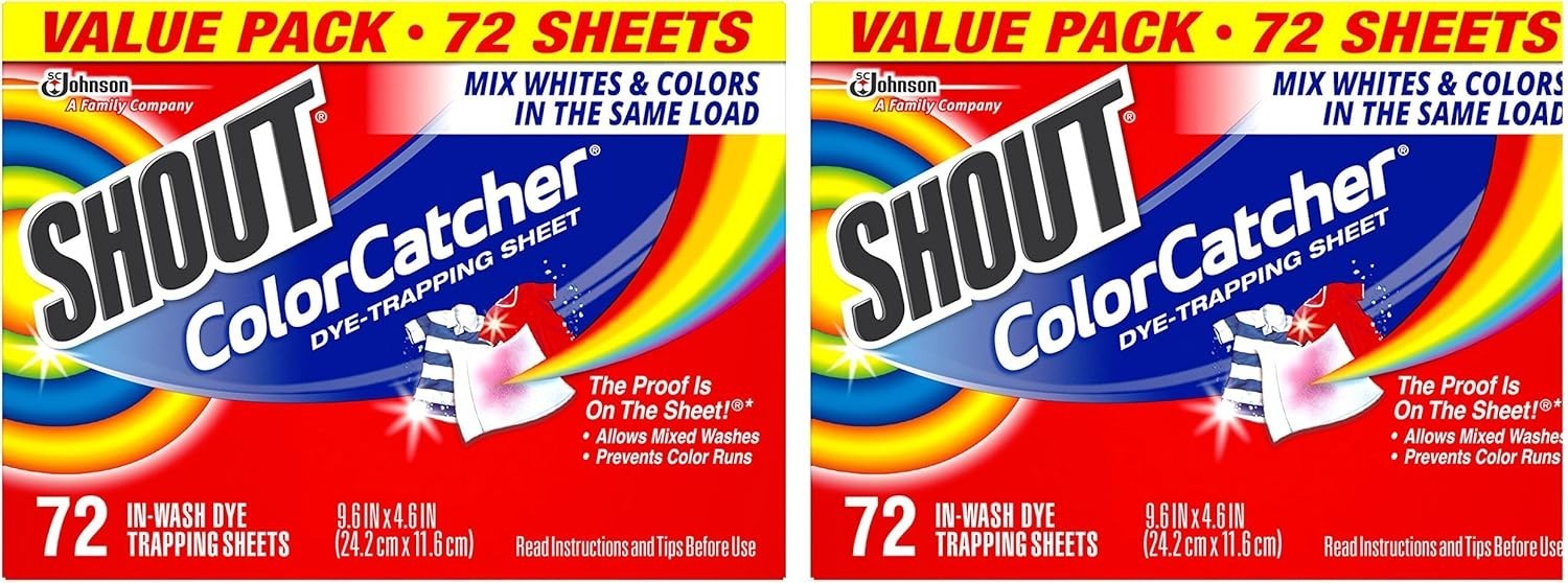 Color Catchers for Laundry – 72 Count Pack of 2, Maintain Colors Effortlessly