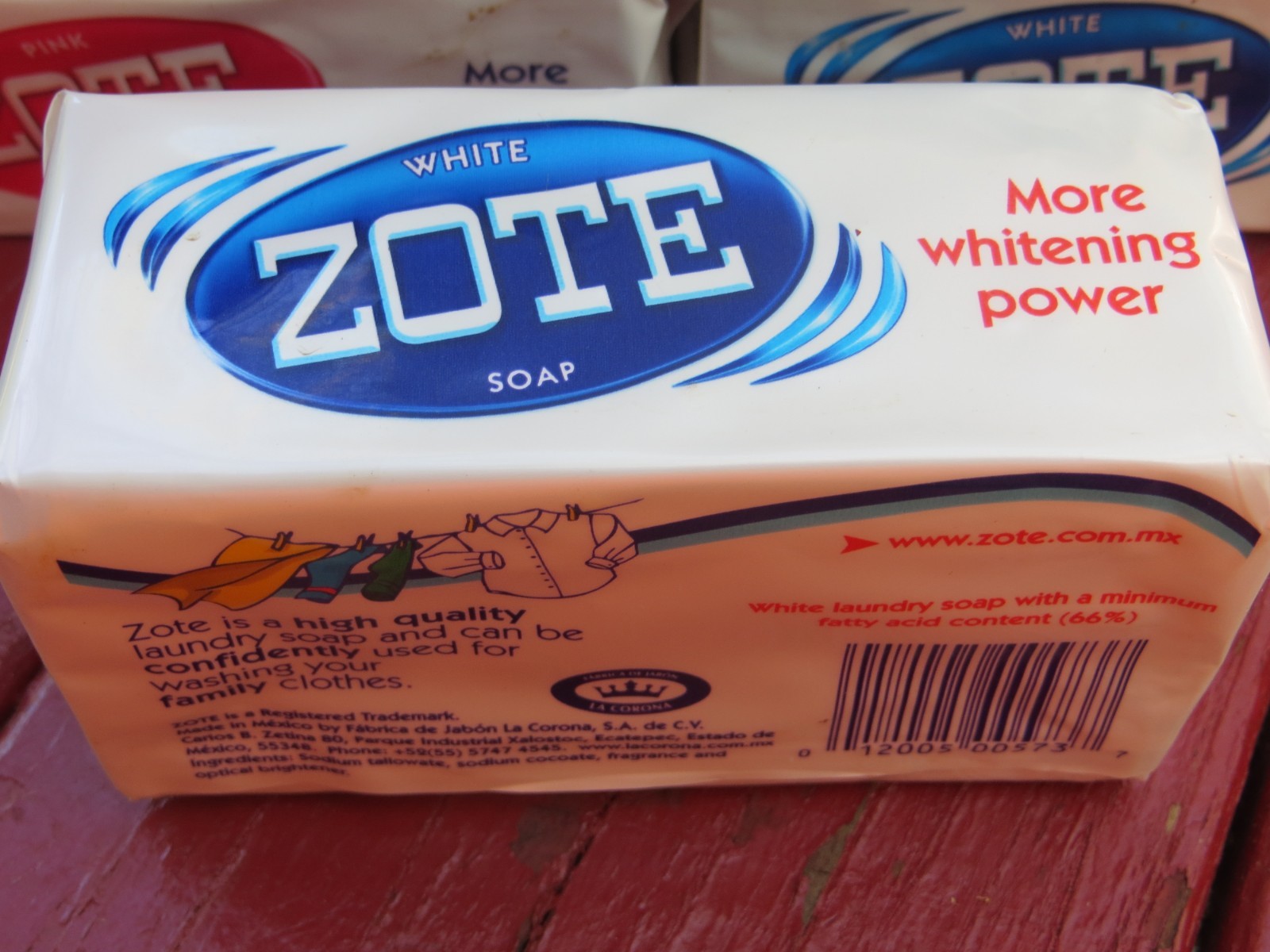 ZOTE LAUNDRY BAR SOAP PINK / WHITE 14.1OZ MIXED LOT OF 6