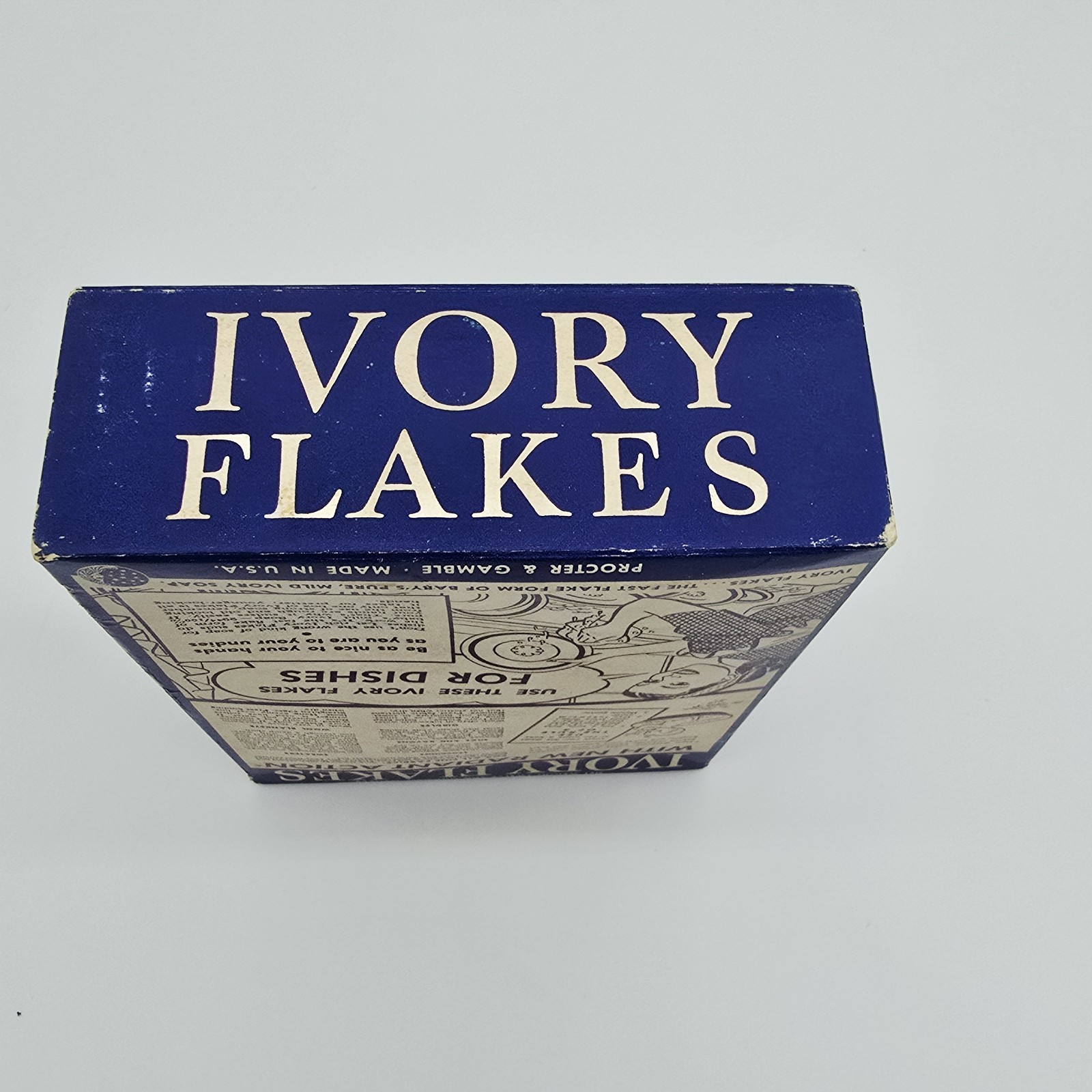 Vintage Ivory Snow Flakes Box Unopened Sealed Large Size Procter & Gamble Ad