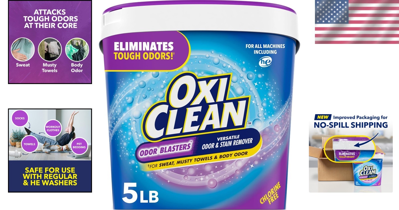 Oxygen-Based Odor Blasters Powder 5 lb – Versatile Stain & Odor Fighter