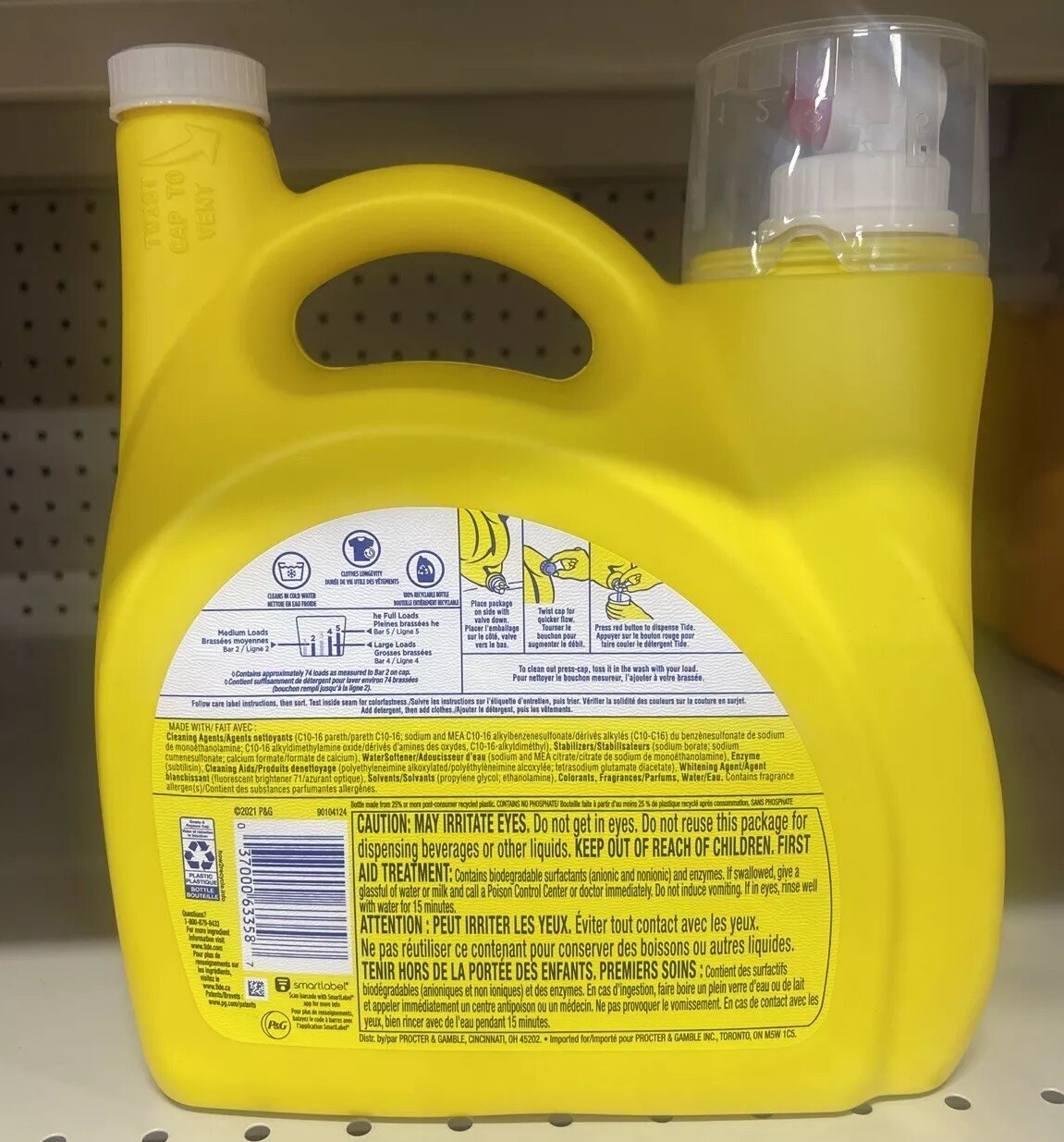 1 Tide Simply Bleach Alternative Liquid Laundry Detergent Line Dry Fresh Scent