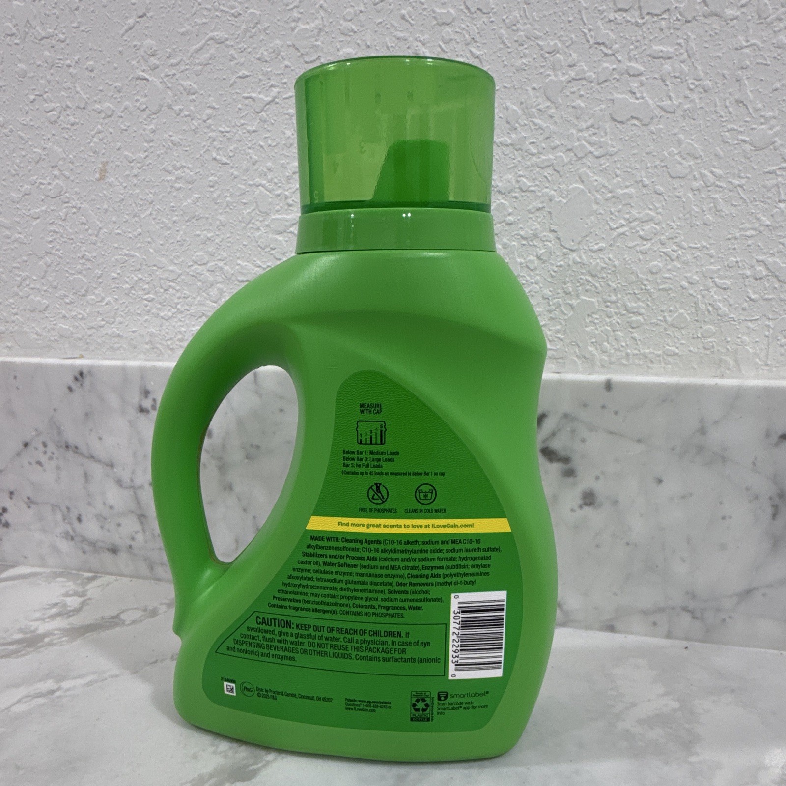 Gain Plus Original Scent Liquid Laundry Detergent HE, 60 fl oz 45 Loads