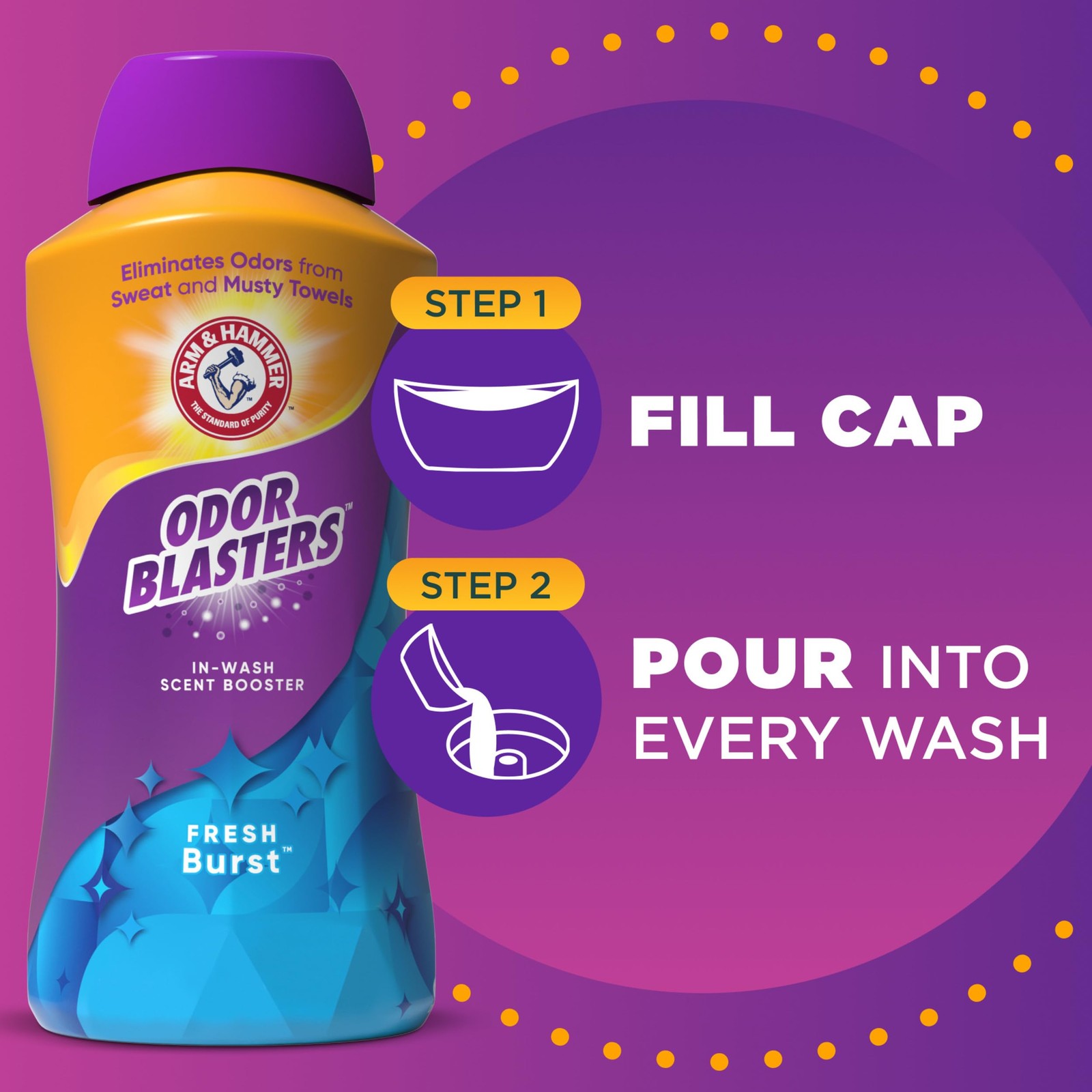 ARM & HAMMER Odor Blasters In-Wash Scent Booster, 45 Fl Oz (Pack of 1)