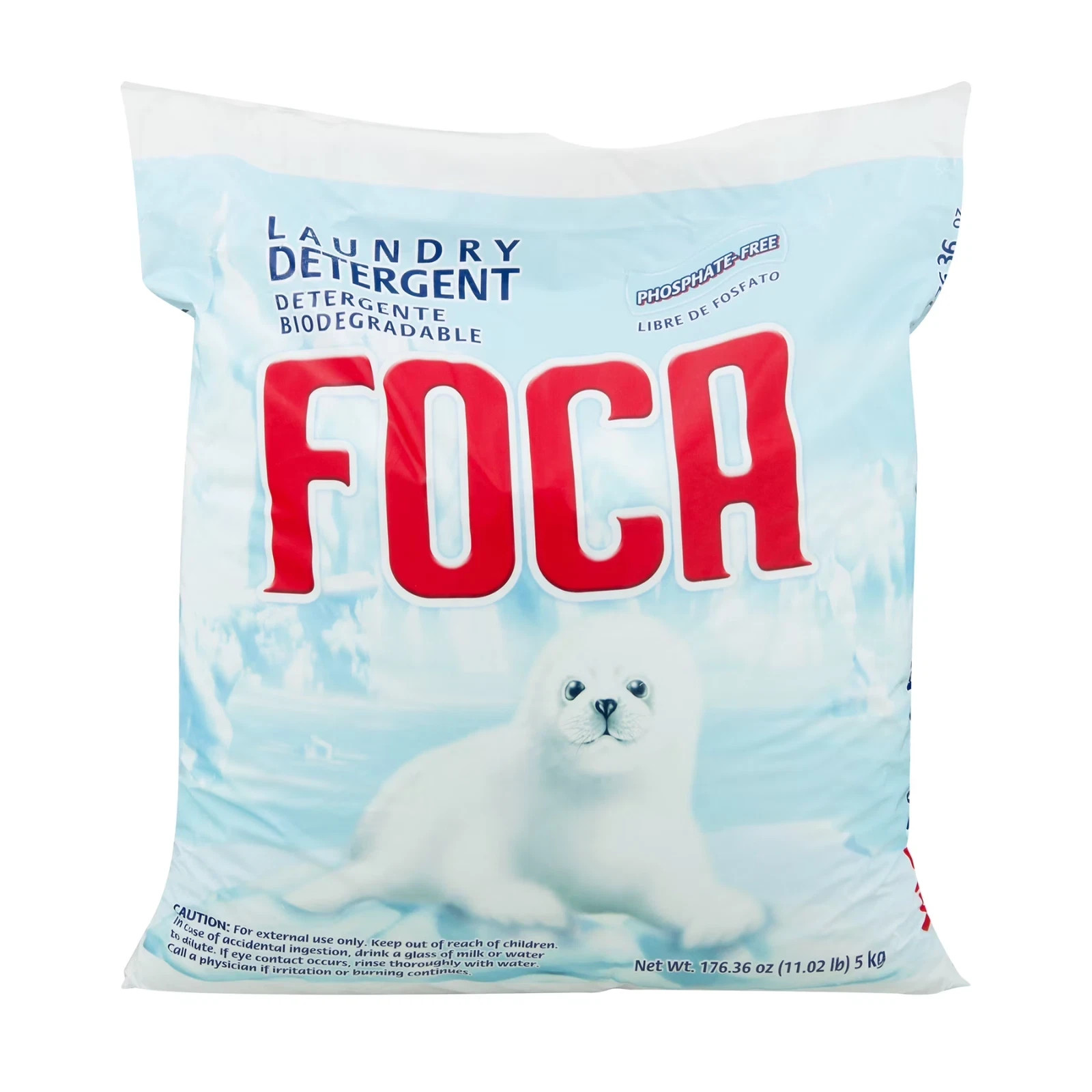 Foca Laundry Detergent, Powder Detergent with Anionic Surfactant, 176.36 oz