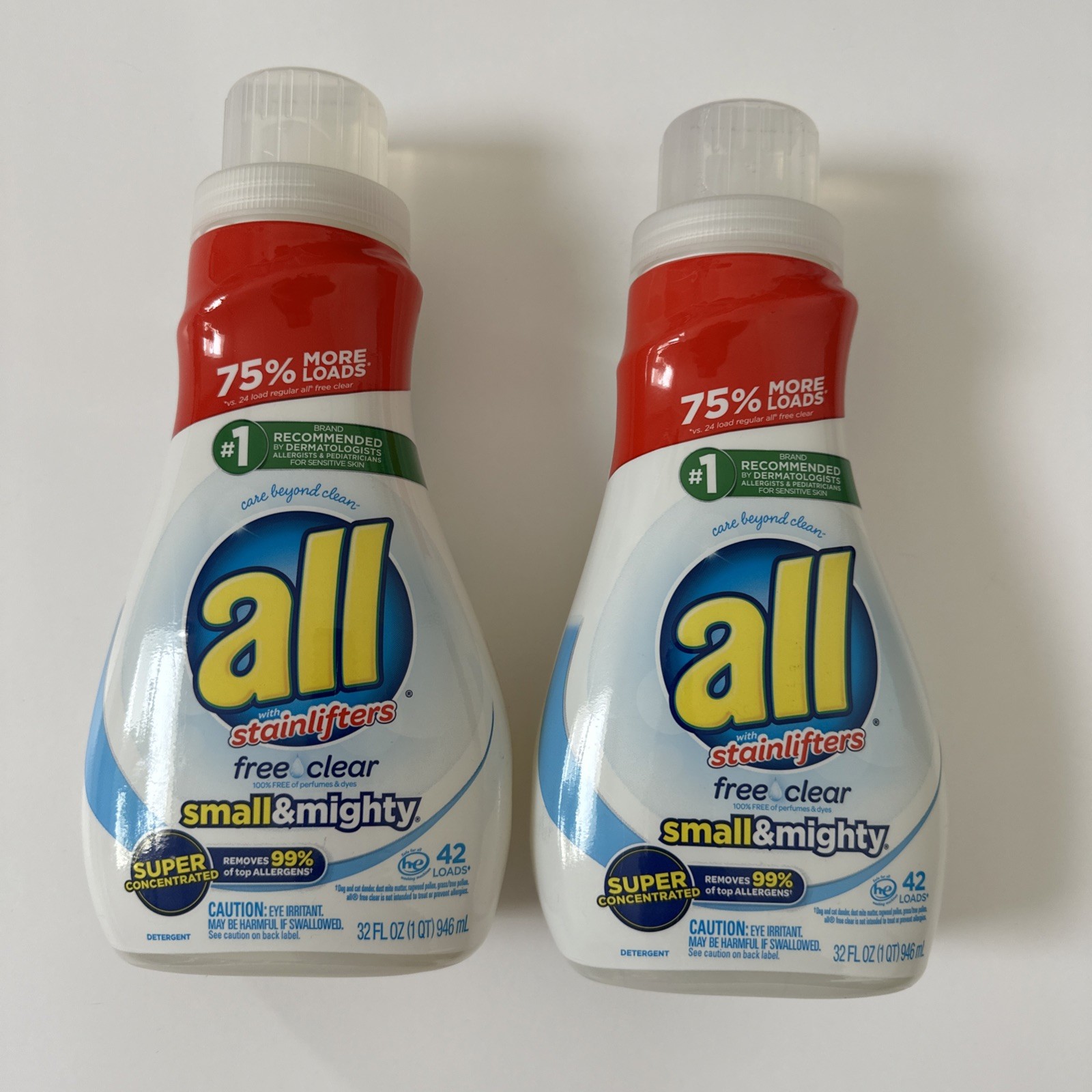 (2) All Stainlifters Small & Mighty Super Concentrated Laundry Detergent 32 oz