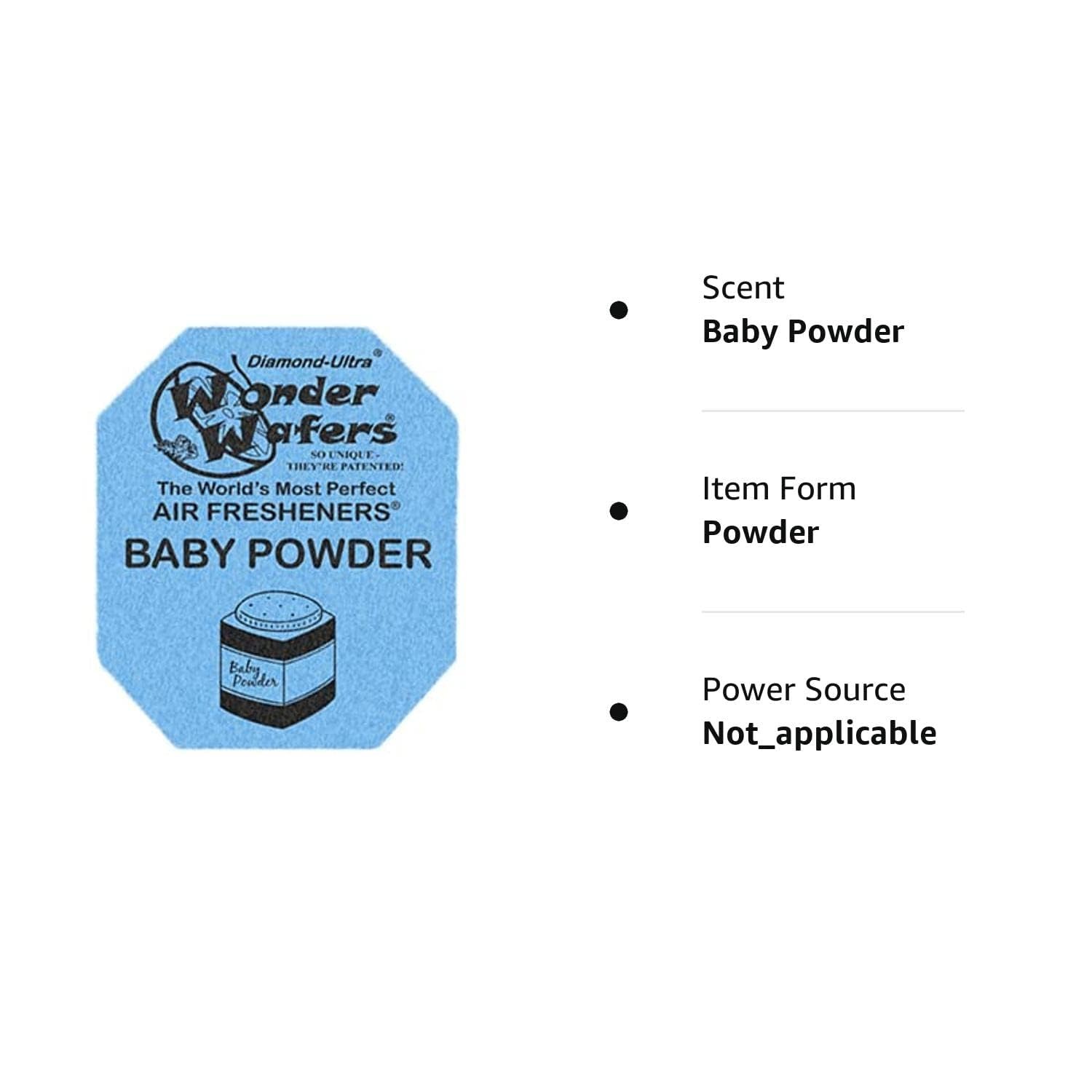 25 Count Baby Powder Scented Deodorizer Wafers Fresh Long Lasting Aroma