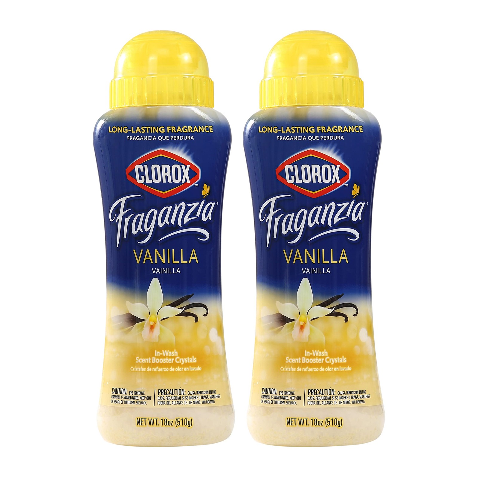 Clorox Fraganzia Vanilla Laundry Crystals 2 Pack Scent Booster 1 Ounce Each