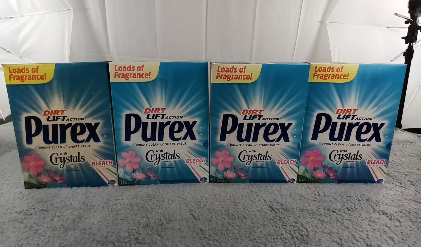 4x Purex DIRT LIFT ACTION Crystals Laundry Detergent FRESH MOUNTAIN BREEZE 22oz