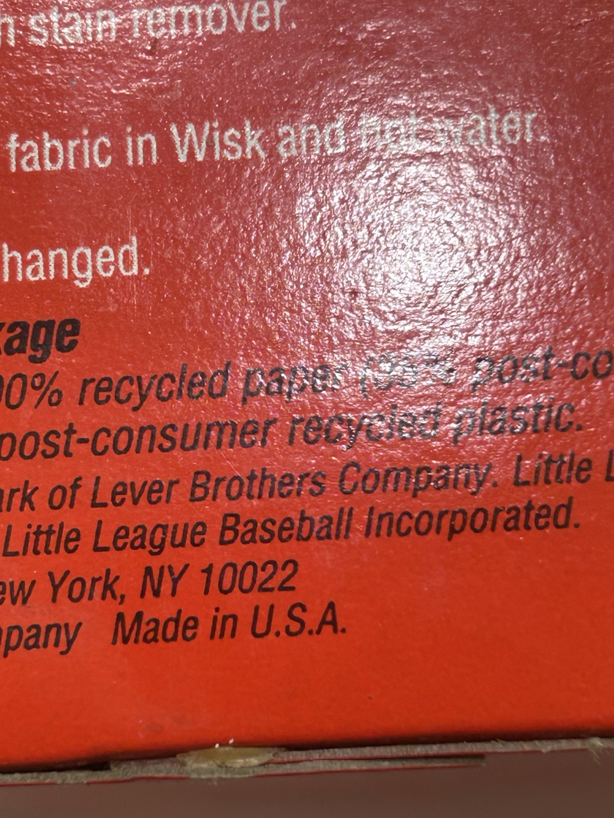Wisk Laundry Detergent Washing Powder NOS Vintage 1997 Sealed 90s Movie Prop