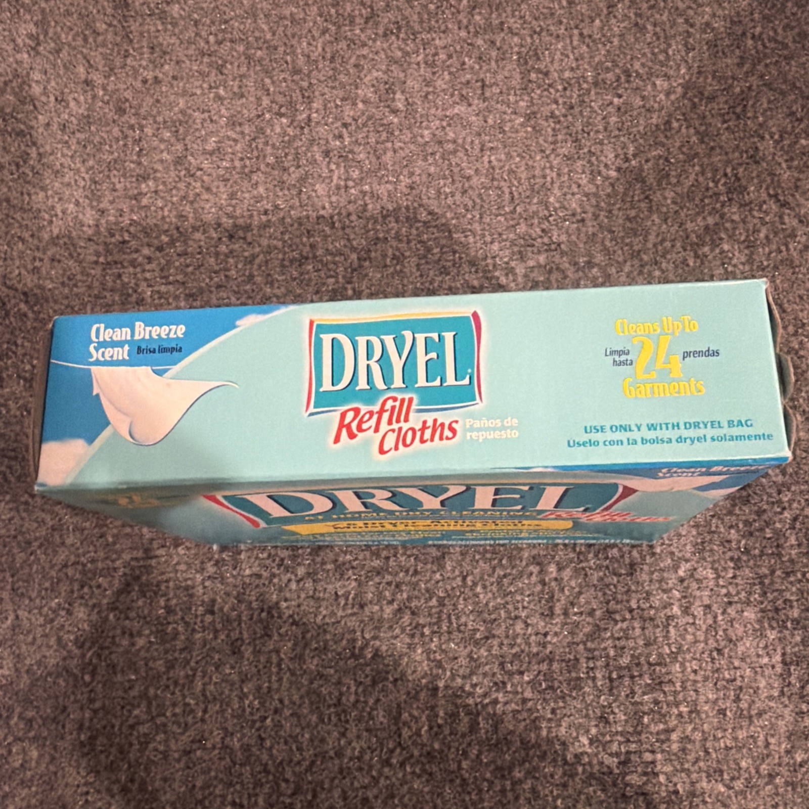 VTG DRYEL AT HOME DRY CLEANING REFILL 6 CLOTH CLEAN BREEZE SCENT NIB Discontinue