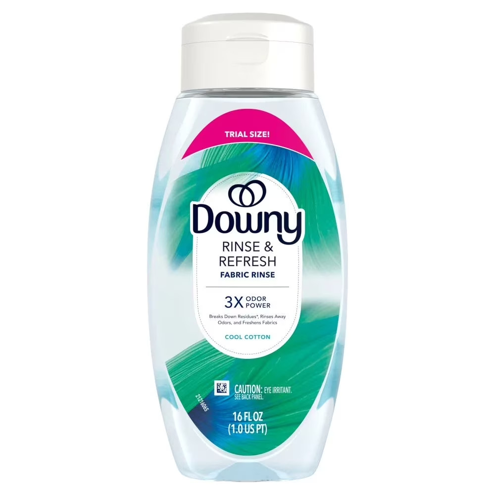 Downy Rinse & Refresh Laundry Odor Remover and Fabric Softener,Cool Cotton,16 Oz