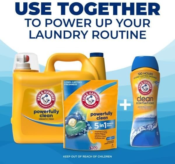 Powerfully Clean Liquid Laundry Detergent | Clean Burst Scent, 205 Loads, 205…
