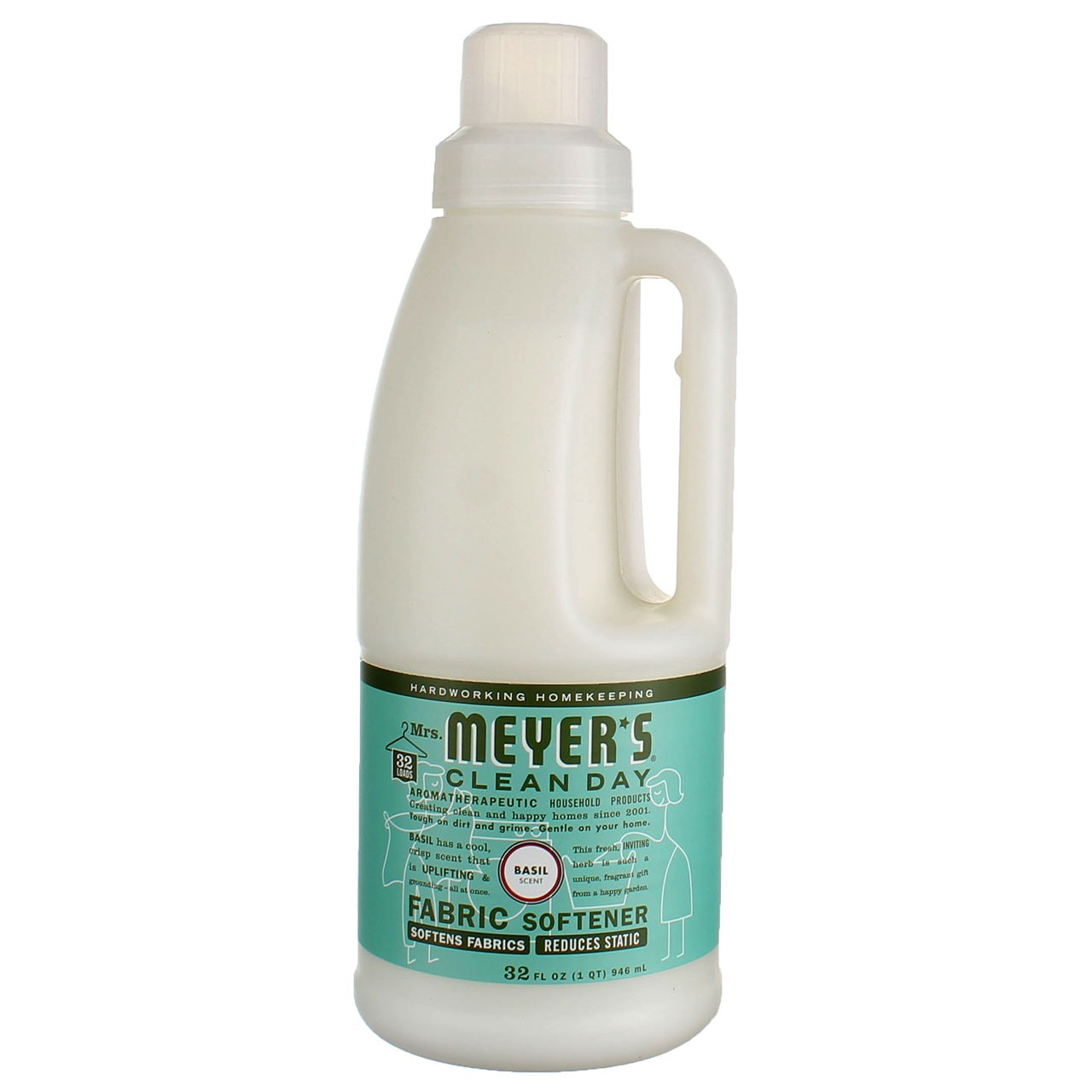 Mrs. Meyer’s Clean Day Fabric Softener, Basil, 32 fl oz