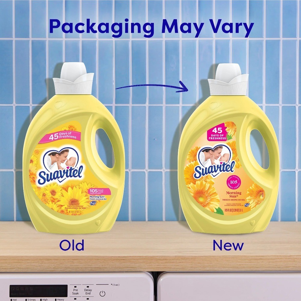 Liquid Fabric Softener Conditioner 105 fl oz 45 Days of Freshness Morning Sun