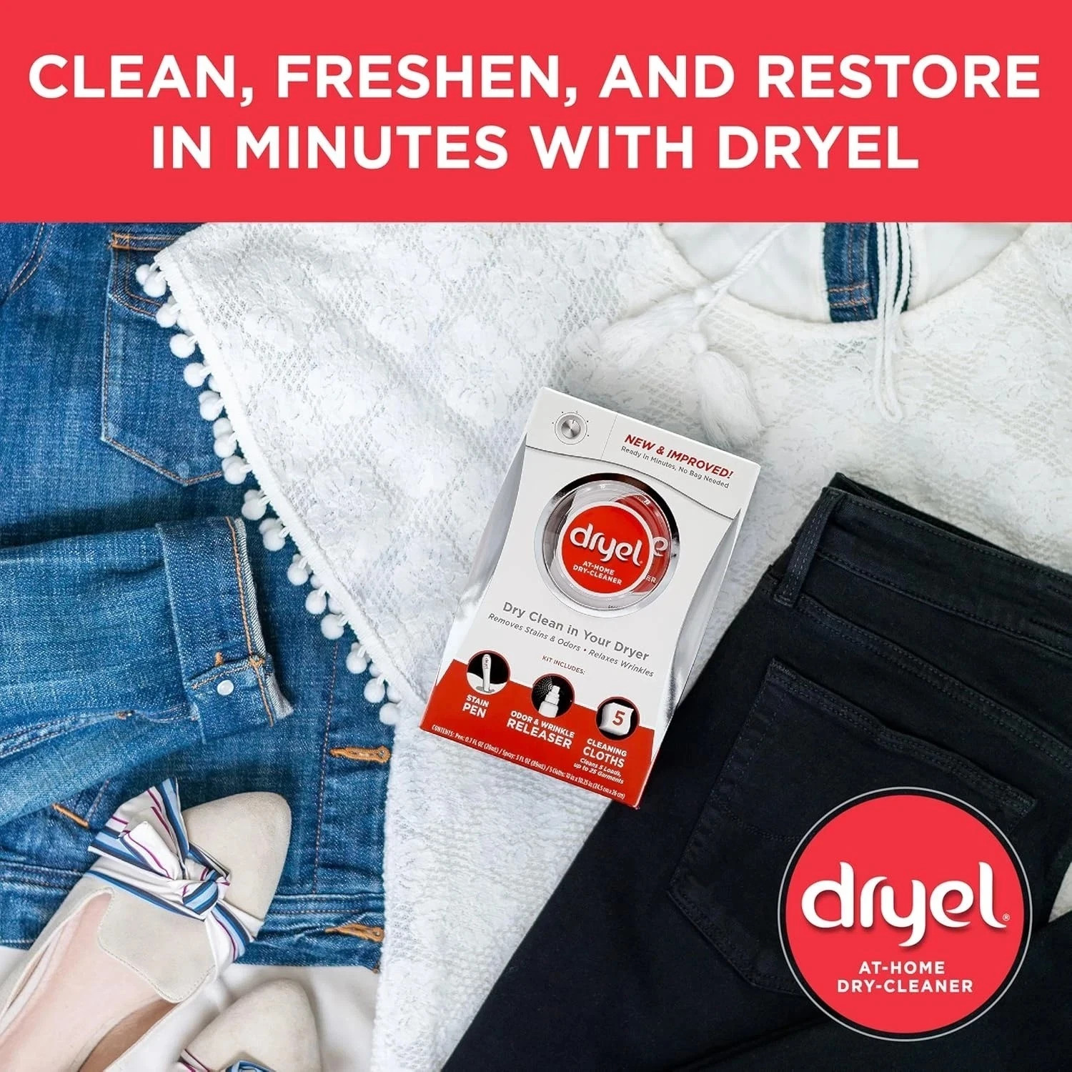 Dryel At-Home Dry Cleaner Refill New Improved Gentle Laundry Care Special Fabric