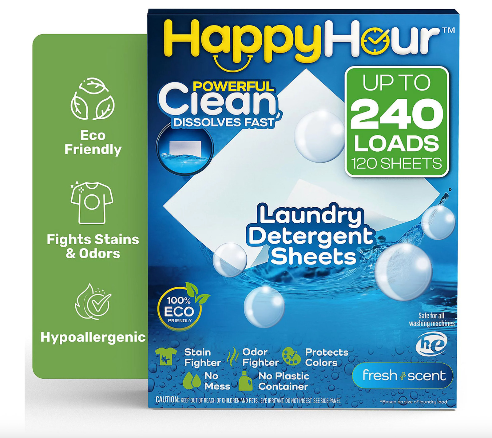 Happy Hour Laundry Detergent Sheets 240 Loads