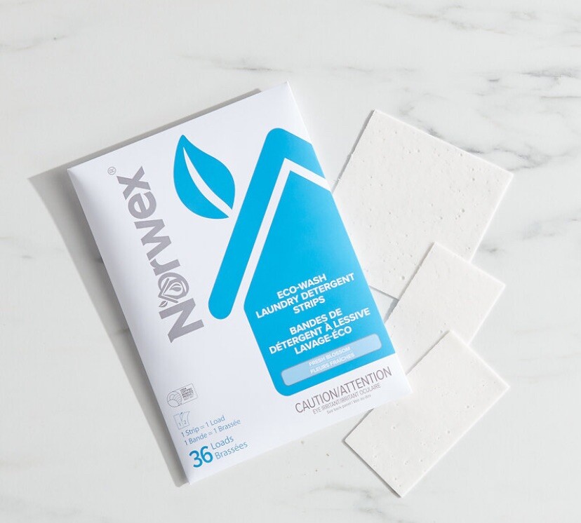 NEW Norwex Eco-Wash Laundry Detergent Strips 36-72 Loads Fresh Blossom