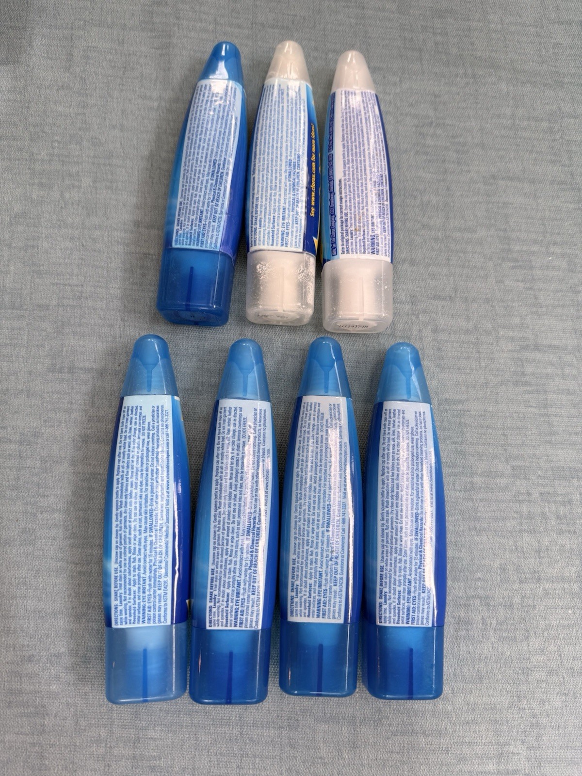 Clorox Bleach Pens Lot Of 7 Gel Laundry Bathroom Kitchen Scrub Dual Tip