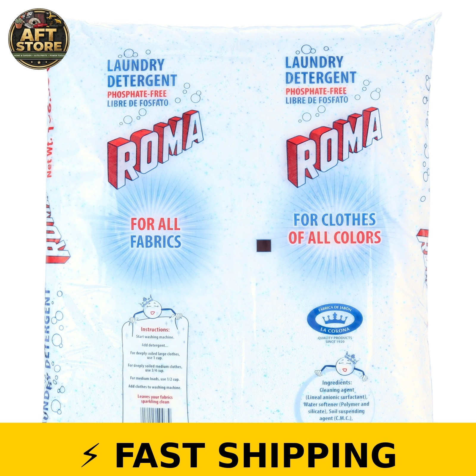 Roma Laundry Detergent 11 lb – Biodegradable & Phosphate-Free