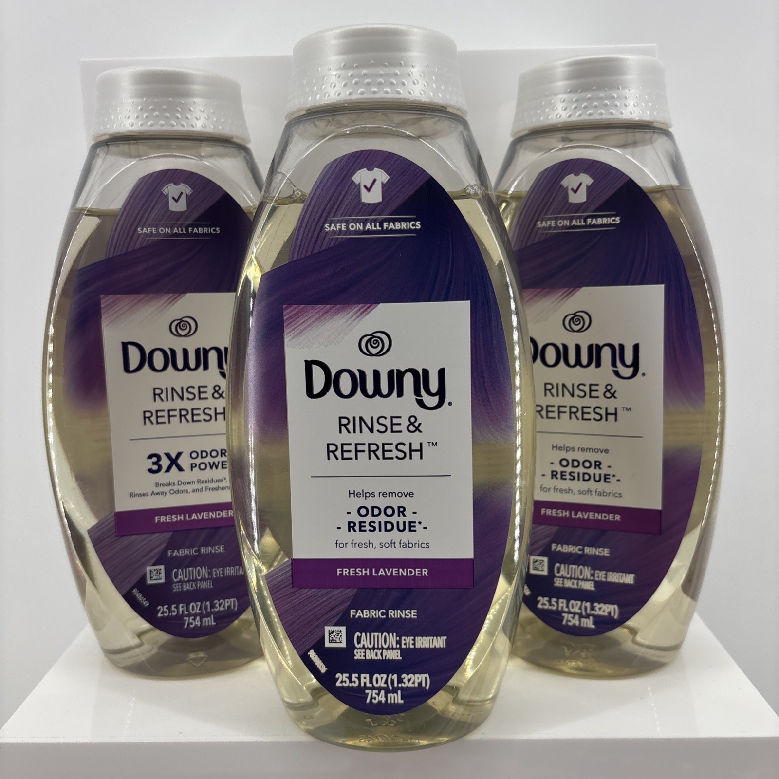 Downy Rinse and Refresh Fabric Rinse Fresh Lavender 25.5oz Odor Power Lot Of 3