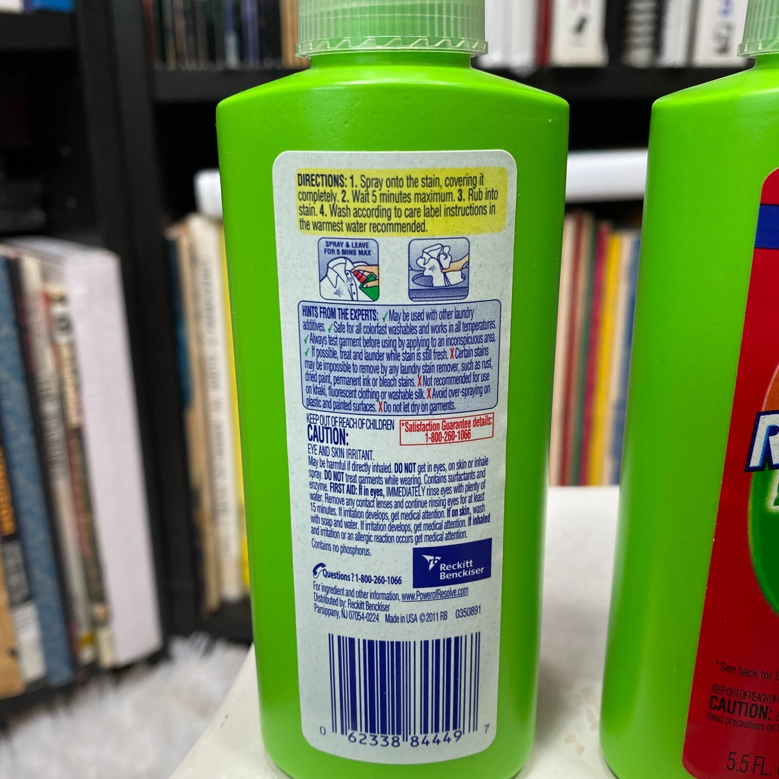 RESOLVE PRE-TREAT SPRAY N WASH STAIN REMOVER 5.5 FL OZ (2)