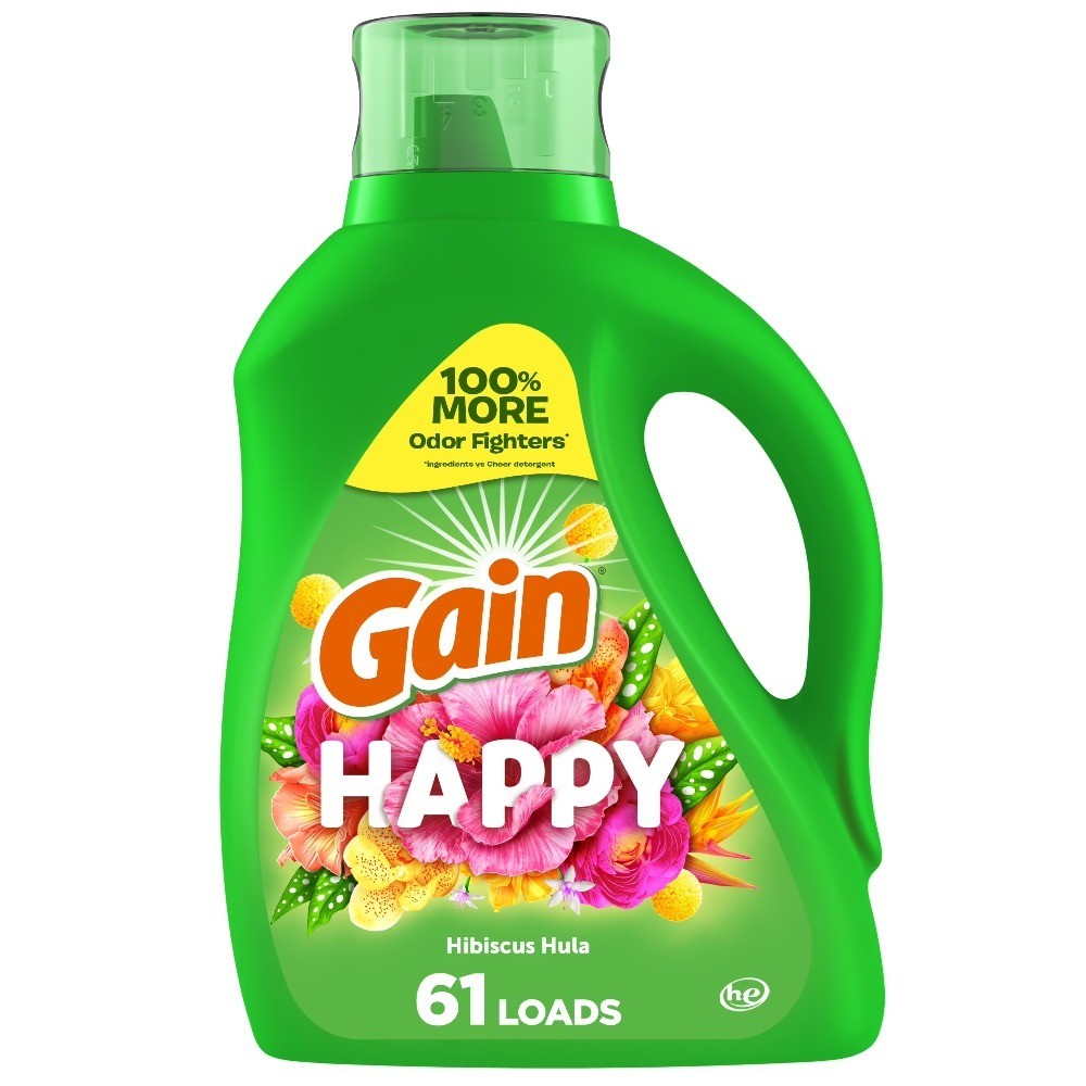 Liquid Laundry Detergent Hibiscus Hula Scent 88 fl oz HE Compatible 61 Loads