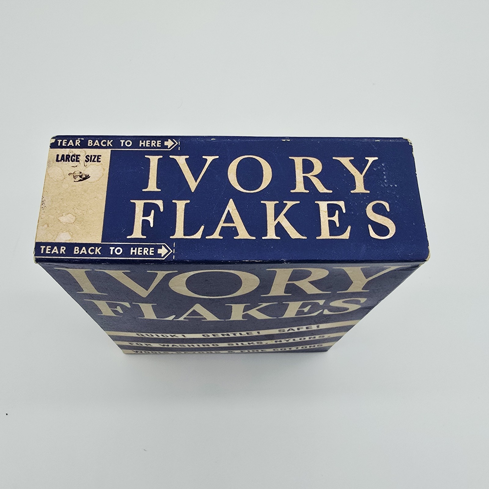 Vintage Ivory Snow Flakes Box Unopened Sealed Large Size Procter & Gamble Ad