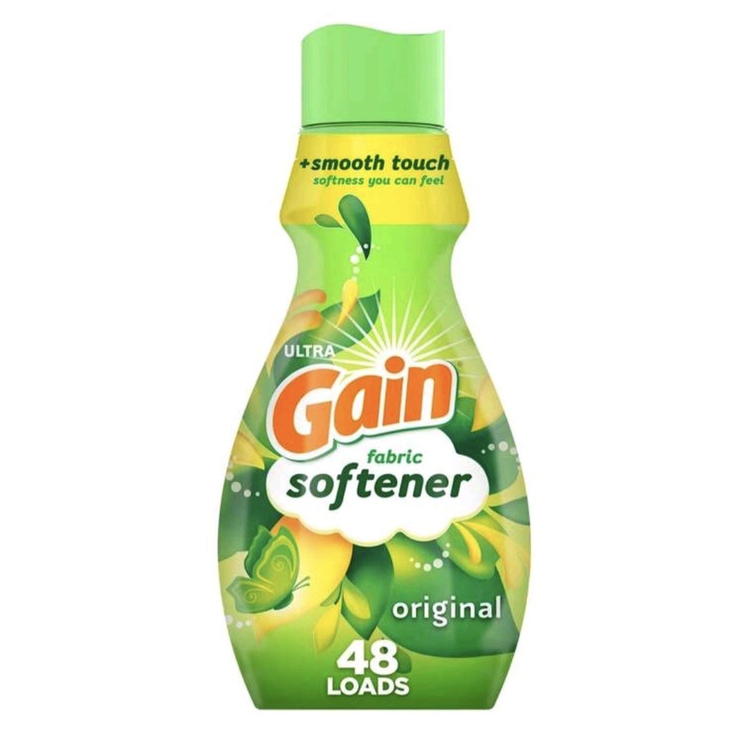 Gain Fabric Softener Liquid 35 oz Floral Scent Anti Static Wrinkle Reducing