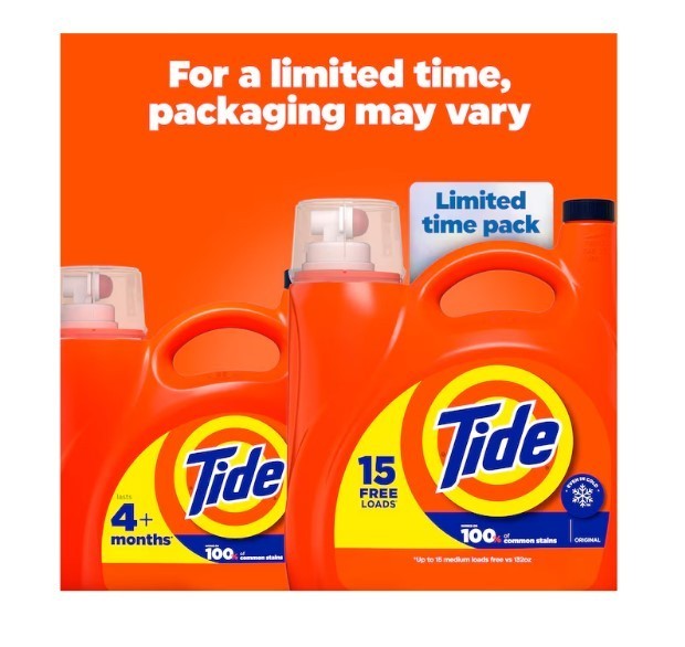 [BIG SALE] Tide Original HE Laundry Detergent 100 Loads 125 -fl oz