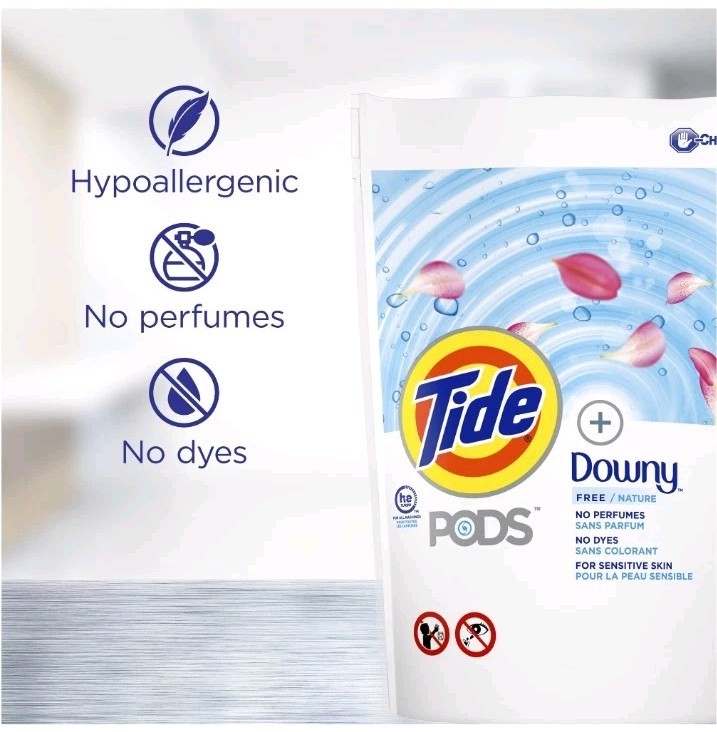 TIDE + DOWNY Free Pods Laundry Detergent Soap 26 Pacs Sensitive Skin No Perfumes