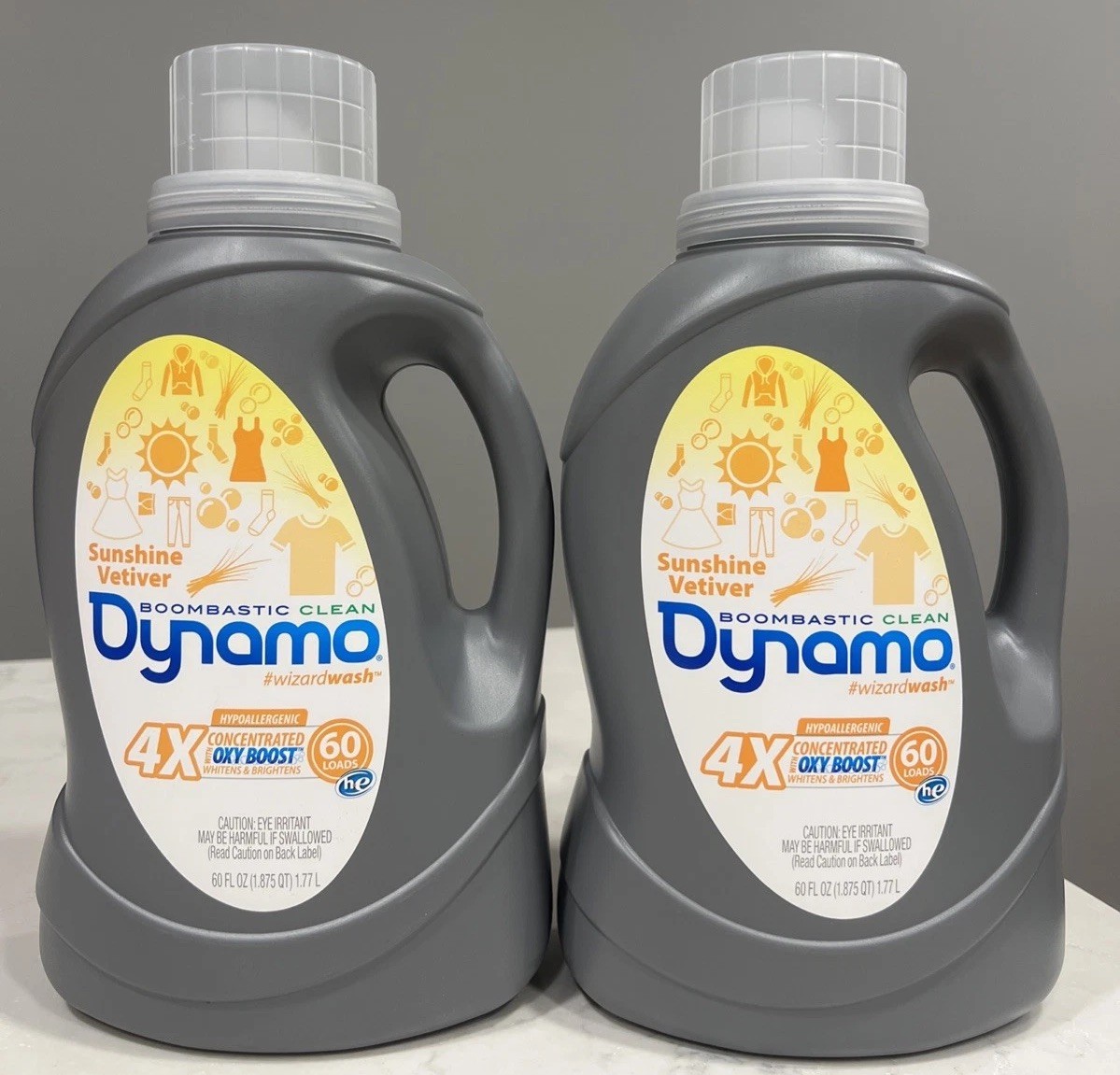 Dynamo Sunshine 4x Oxy Boost 60 Oz Detergent Hypoallergenic Discontinued 2 Pack