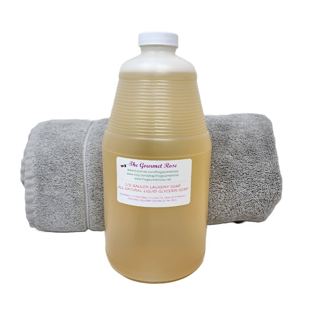 1/2 GALLON NATURAL LAUNDRY SOAP Eco Biodegradable Sensitive Detergent Free Wash
