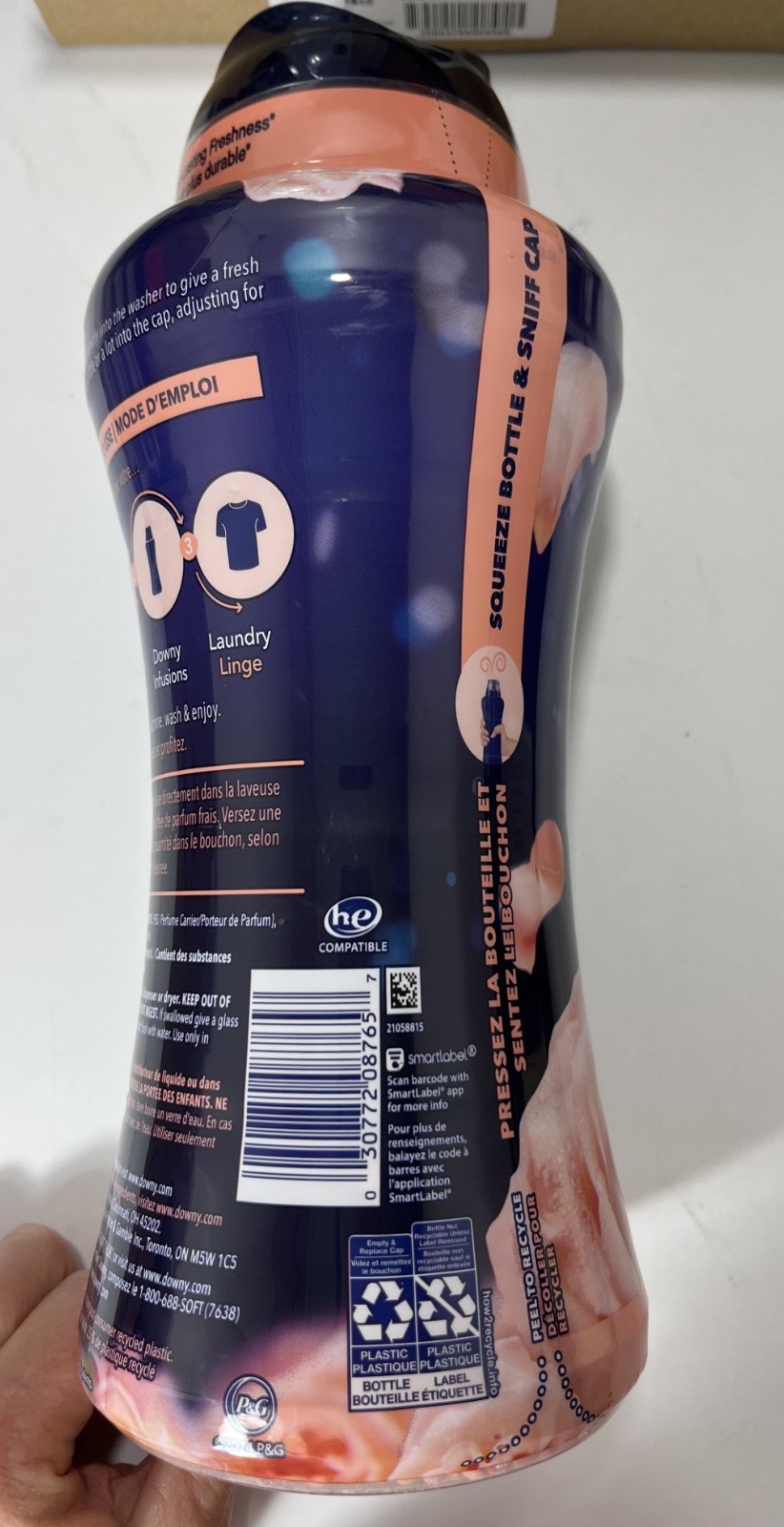 (1) Downy Infusions Bliss SPARKLING AMBER & ROSE In-Wash Booster Beads 24 oz.