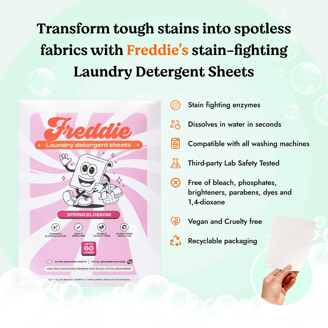 Laundry Detergent Sheets – Recyclable Packaging – No Mess Strips – 60 Loads -…
