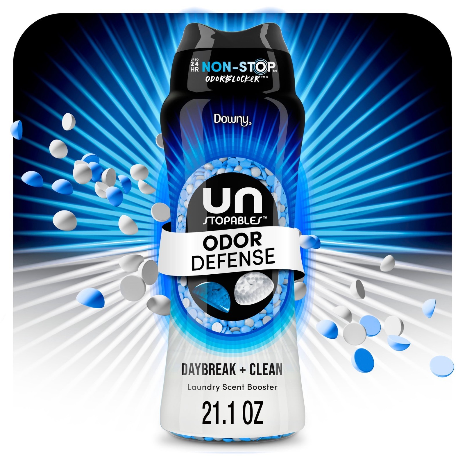 Downy Unstopables Fusions Odor Defense In-Wash Scent Beads Daybreak Clean 21.1oz