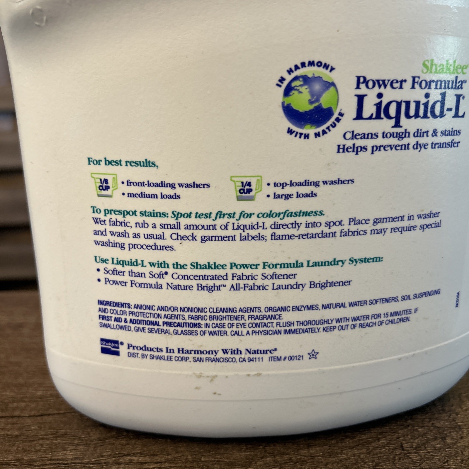 NOS Shaklee Power Formula Liquid L Laundry Concentrate 1 GALLON NEW SEALED