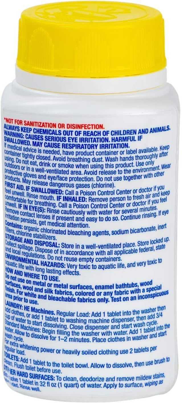 Evolve 32 Count Concentrated Bleach Tablets – Fresh Lemon Scent