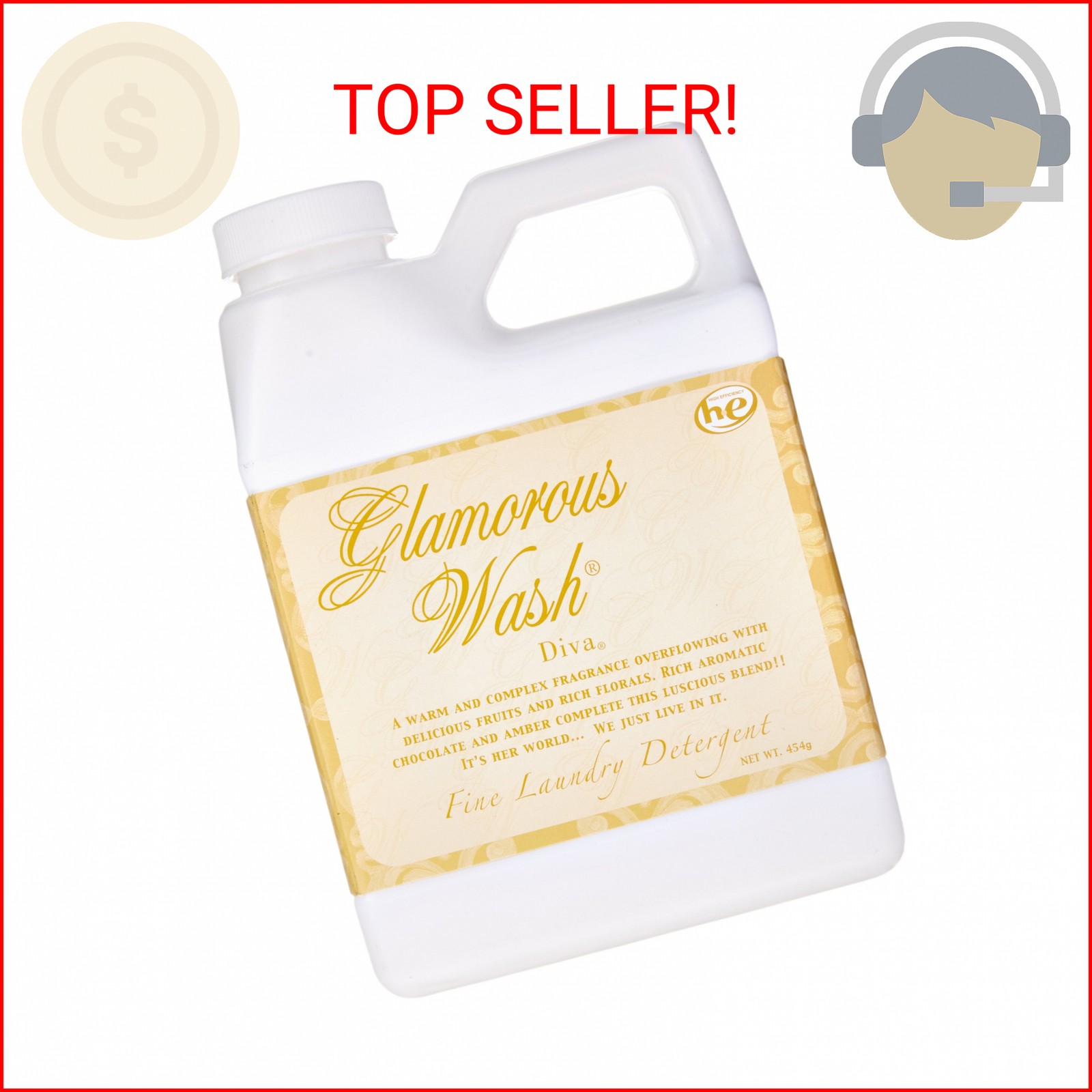 TYLER Glamorous Laundry Wash Detergent, Diva, 16 Ounce
