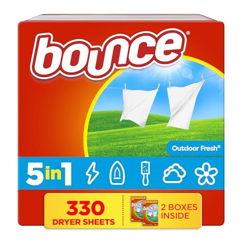 Bounce Dryer Sheets, Outdoor Fresh Scent, 330 Count, Fabric Softener & Anti-Stat