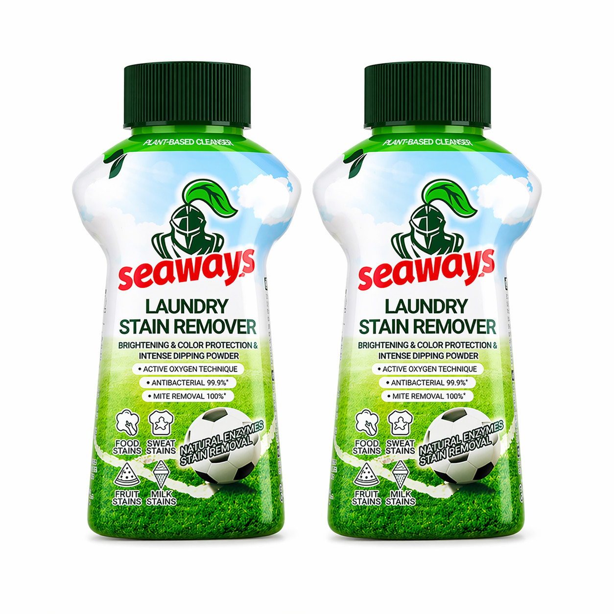 2x Seaways Laundry Stain Remover Powder 340g – Oxygen Cleaning, Color Safe, Odor