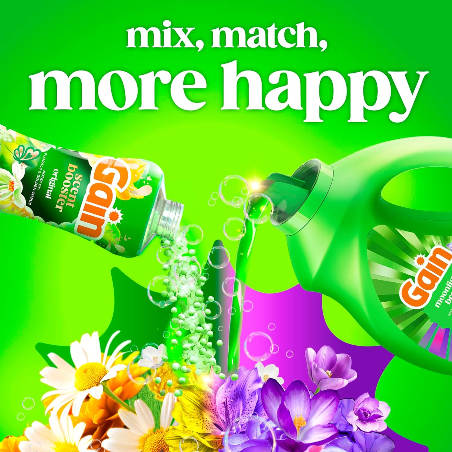 Gain Liquid Laundry Detergent with Odor Defense, Moonlight Breeze Scent, Laundry