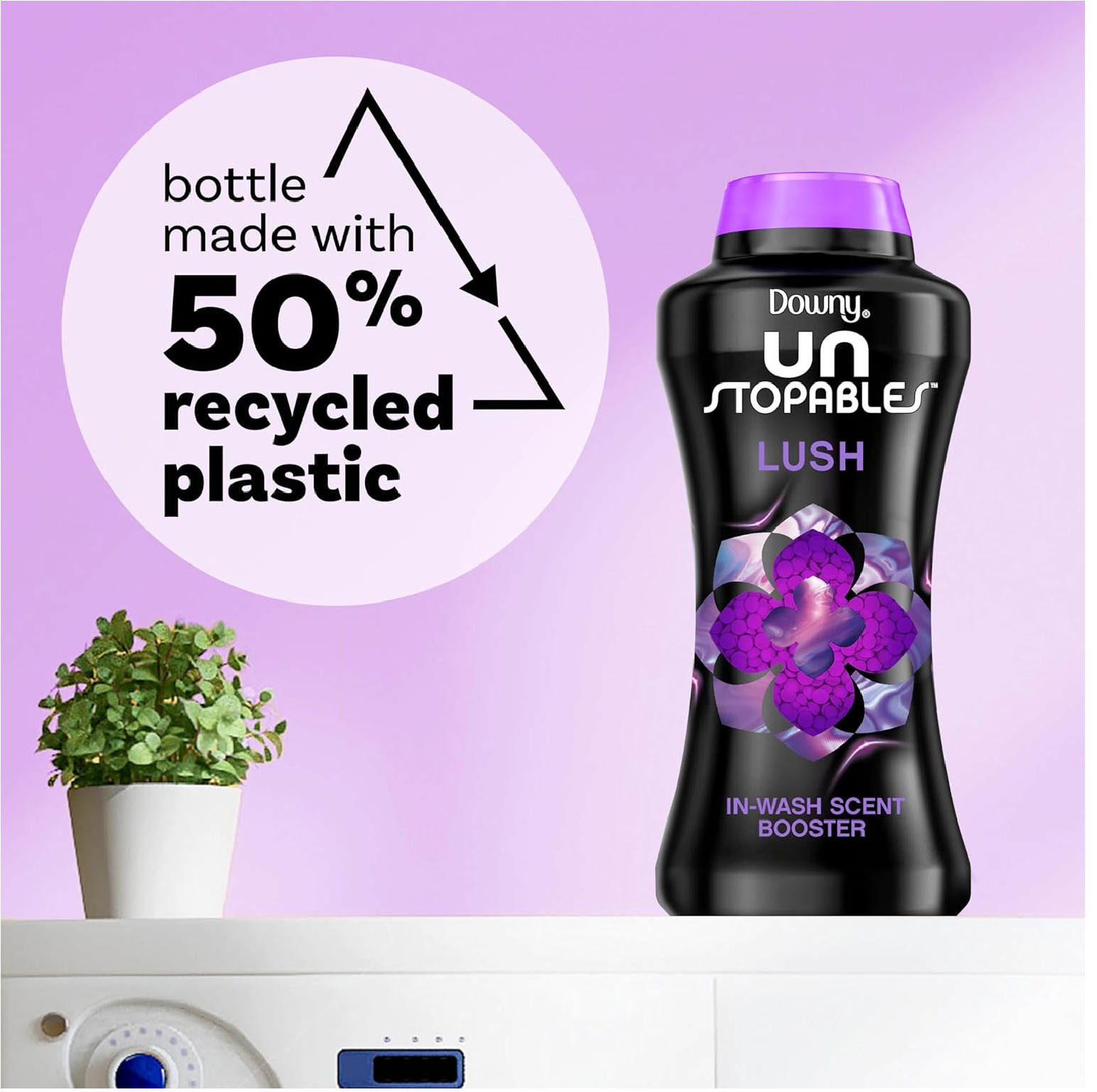 Downy Unstopables In Wash Scent Booster Beads, Lush Scent, 24 oz, Laundry Beads