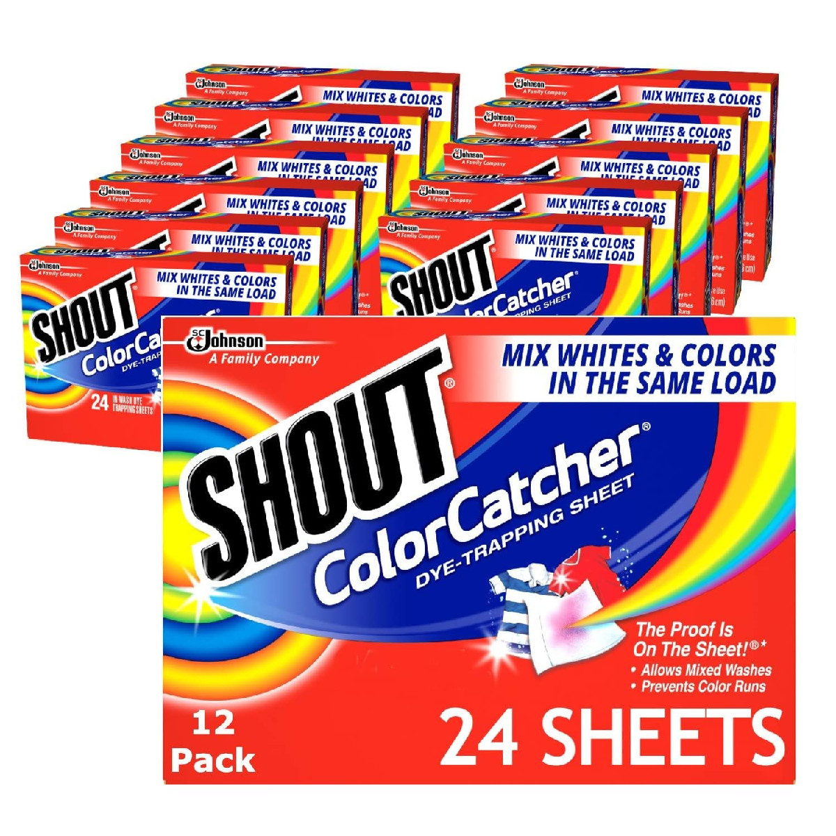 Shout Color Catcher Sheets For Laundry Allow Mixed Washes Prevent Color Runs