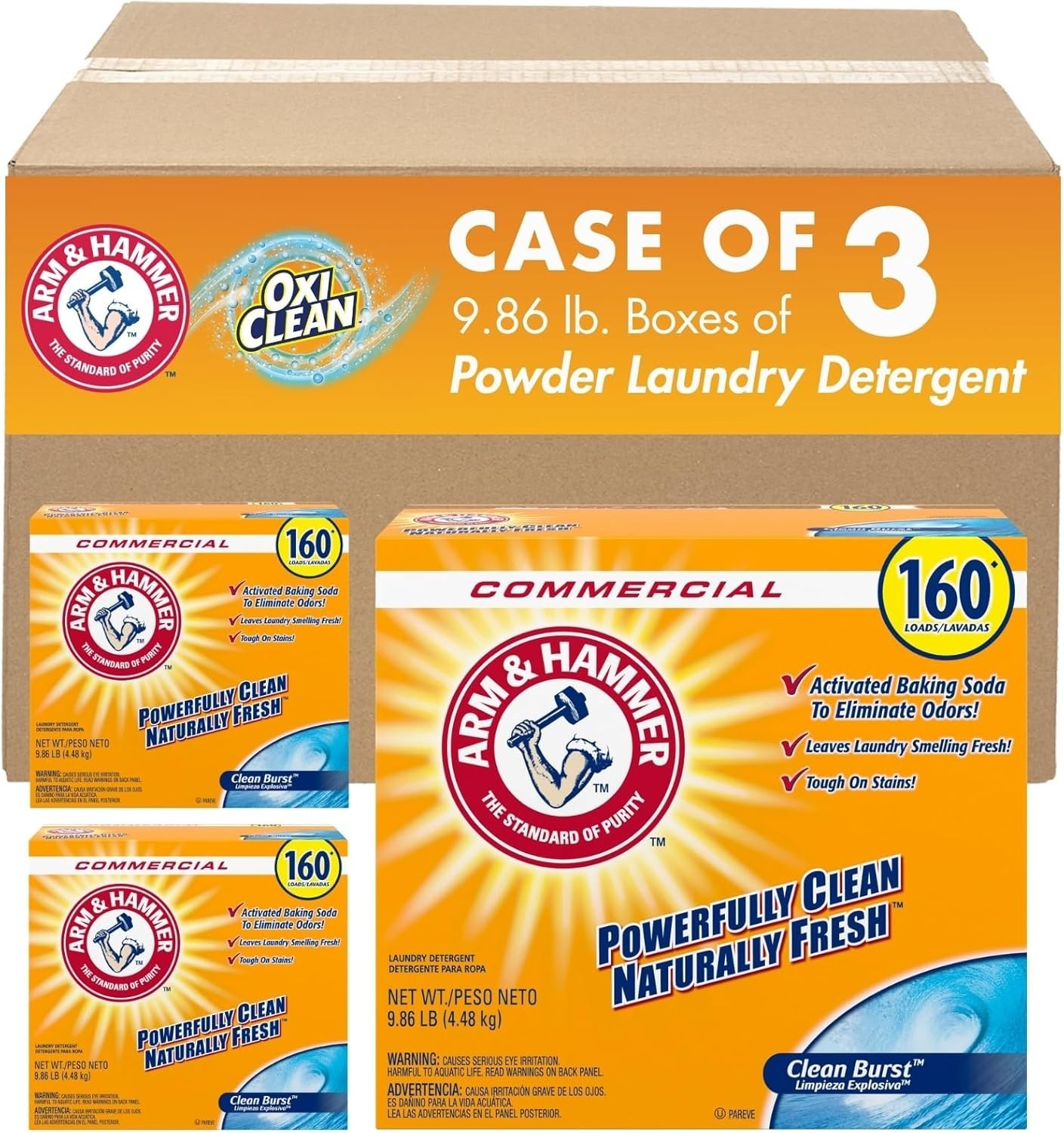 Extra Cleaning Power Detergent 9.86 lb Pack of 3 – Refreshing Clean Burst Scent