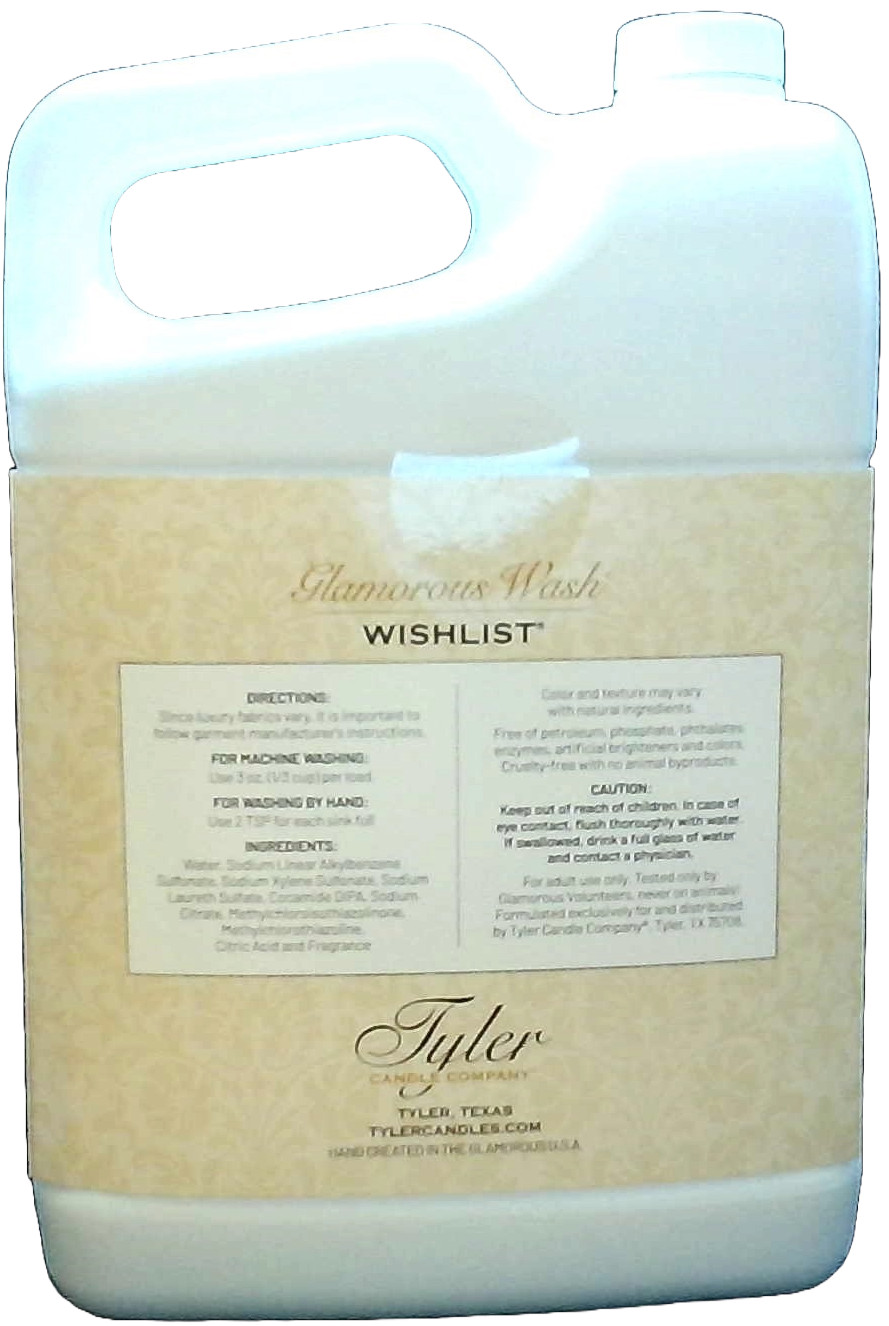 Tyler Candle – Wishlist – Fine Wash Laundry Detergent 1 Gallon – Free Shipping