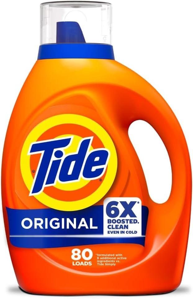 Tide Liquid Laundry Detergent Original Scent 105 fl oz 80 Loads 6X Power