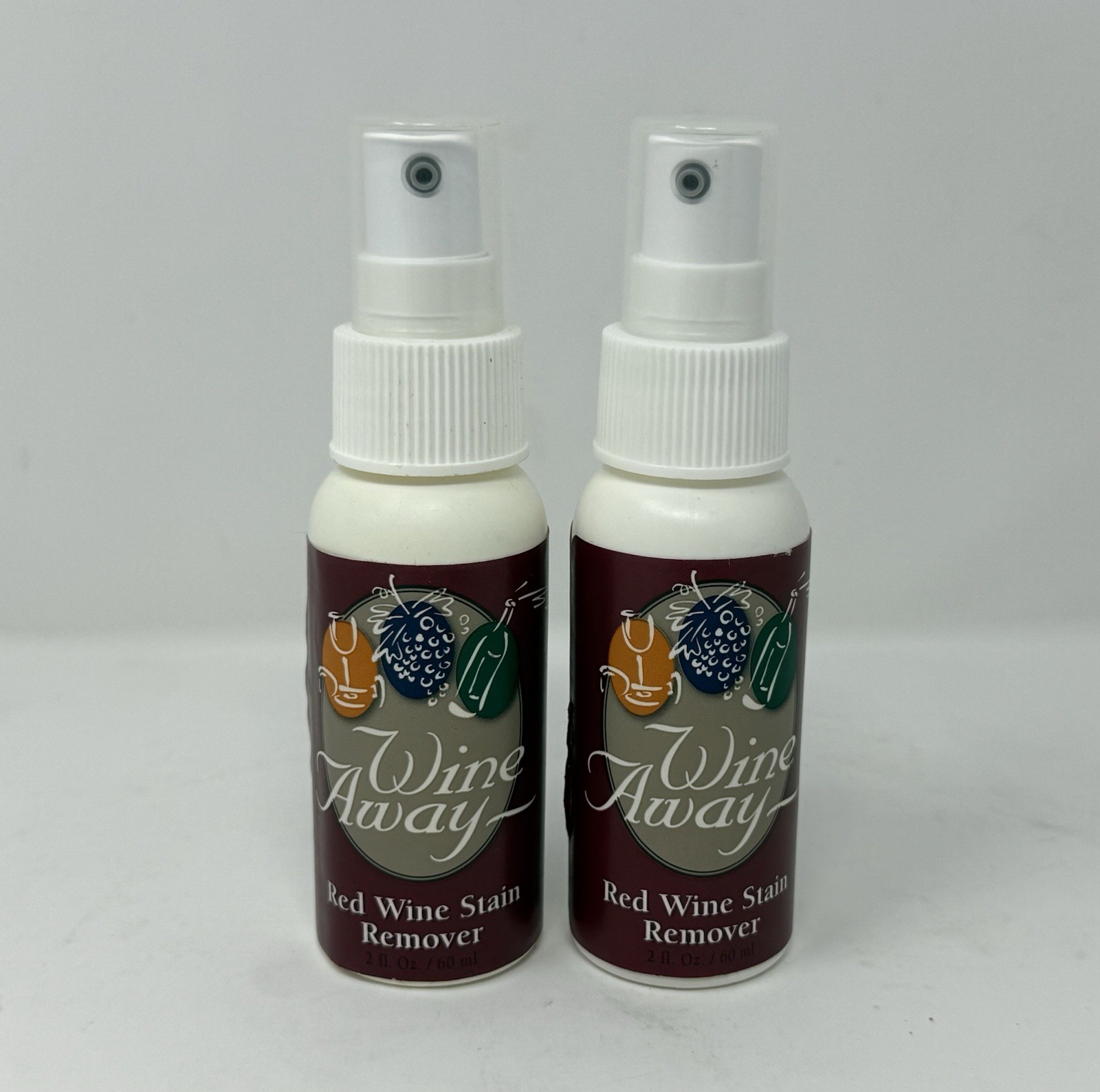 Wine Away Red Wine Stain Remover 2oz Set of 2 Travel Size Citrus Fabric & Carpet