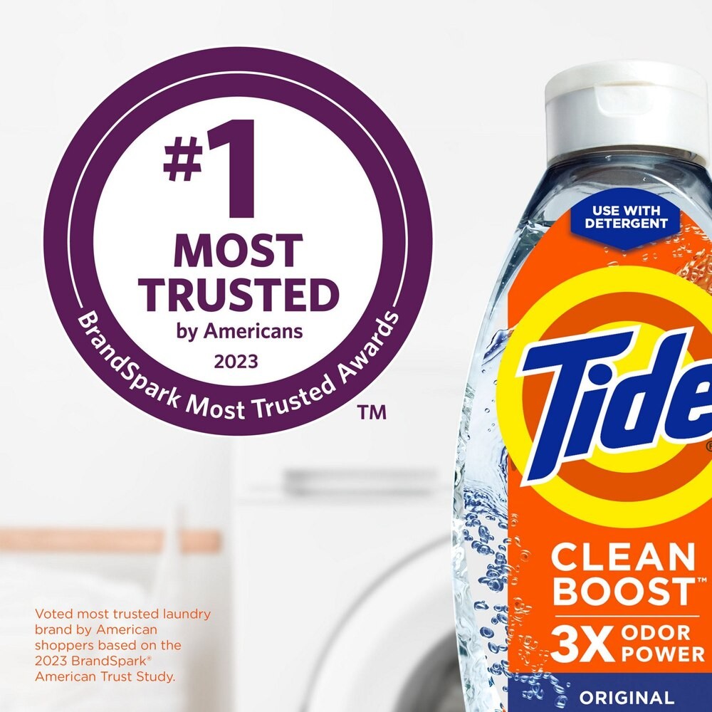 Tide Clean Boost Fabric Rinse, Stain Fighter, Original Scent, 25.5oz (pack of 2)